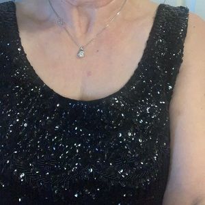 Vintage sequins and beads top